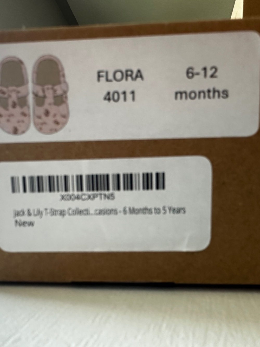 Jack & Lily Flora Pink Floral T-Strap Baby Shoes 6-12M NIB - Picture 2 of 2